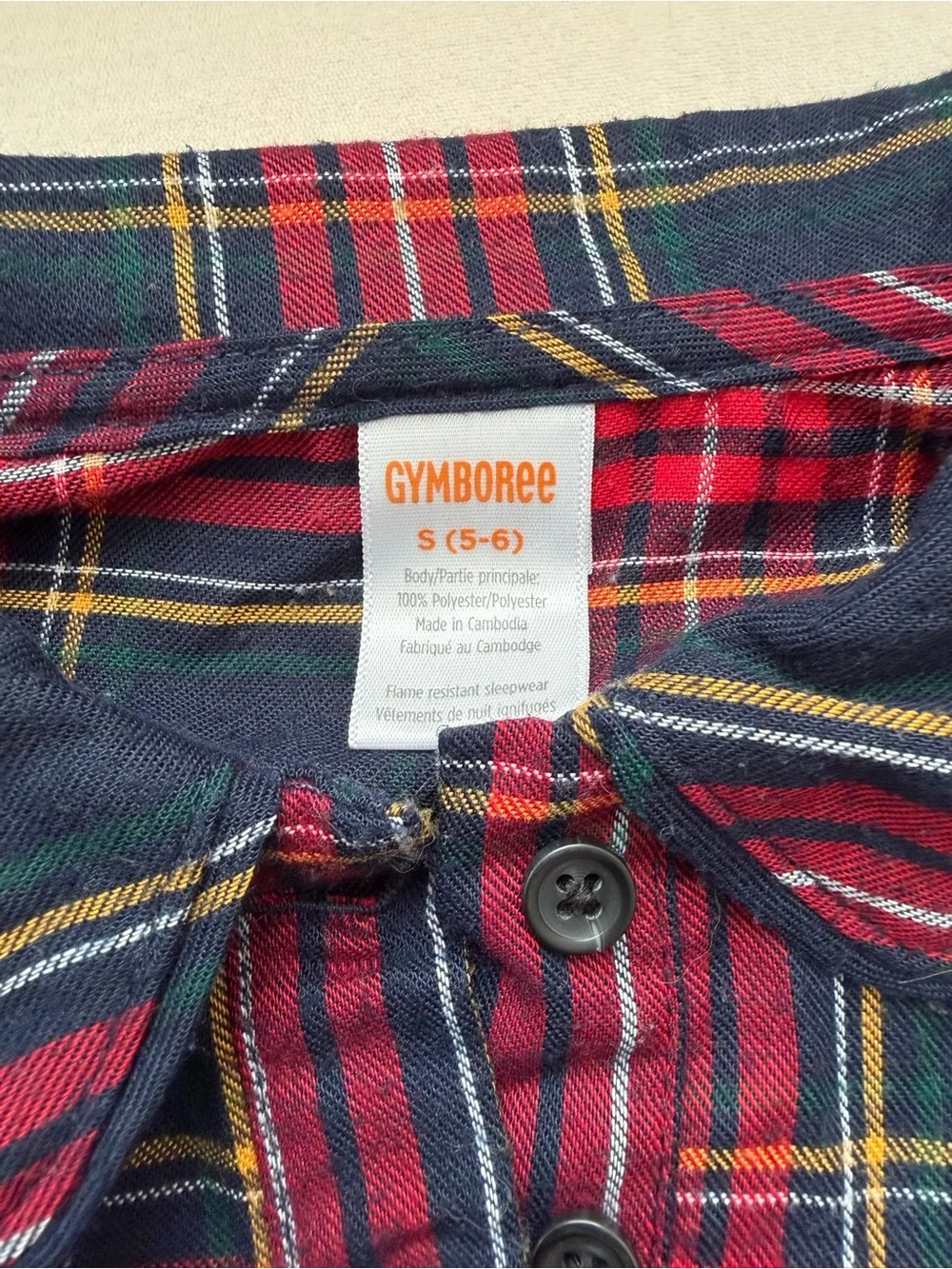 Gymboree Tartan Plaid Holiday Nightgown size 5/6 EUC